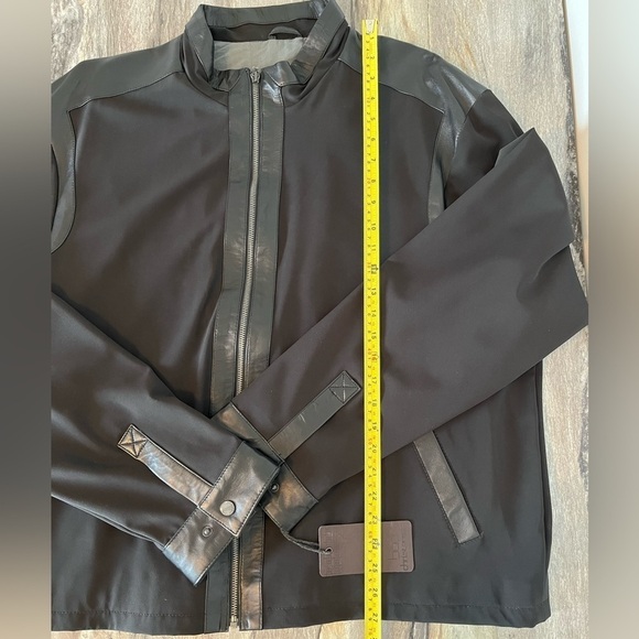 Bod & Christensen XXL Black Fall Jacket with Leather Trim - Picture 15 of 16